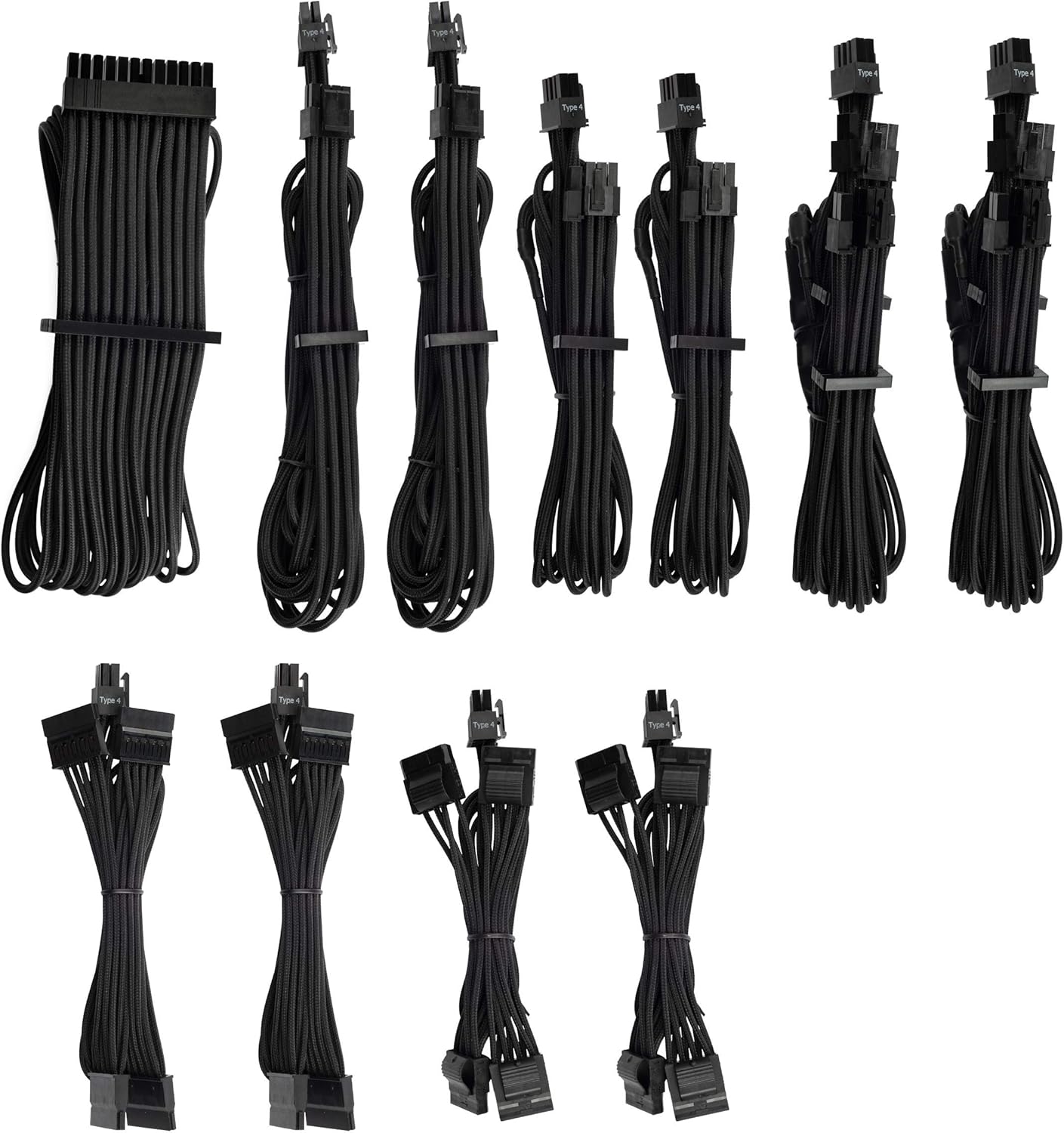 CORSAIR Premium Individually Sleeved PSU Cables Pro Kit for Corsair PSUs &ndash; White, 2 Year Warranty