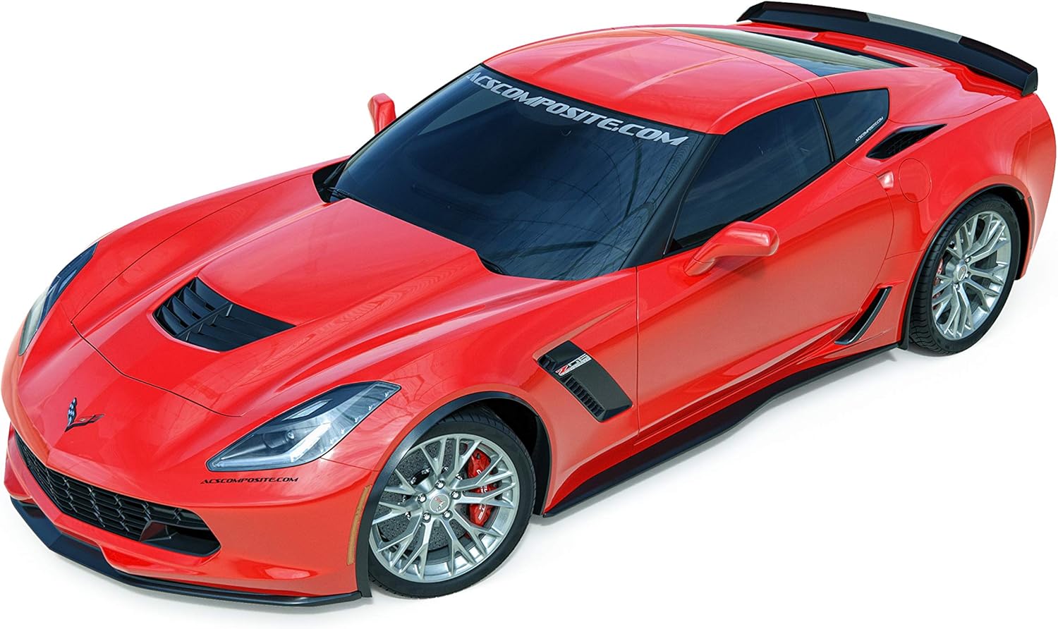 ACS Composite C7 Corvette ZR1, Z06, Grand Sport Rear Quarter Extensions | Painted Carbon Flash Black | 45-4-257