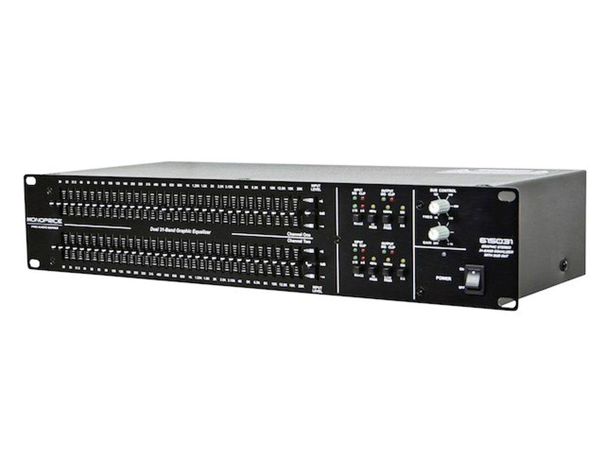 Monoprice Dual 31-Band Graphic Equalizer with Sub Out