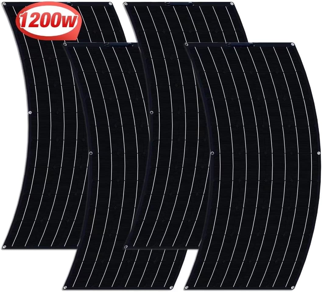 Solar Panel Kit 1200W 4X 300W Ip67 Waterproof with 40A Controller Solar Panels High-Efficiency Solar Modules Suitable for Ships, Rvs and Other Off-Grid Applications