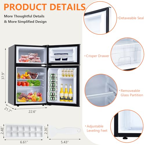 Zstar Mini Fridge with Freezer