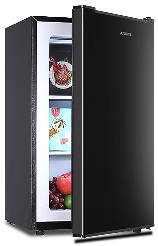 Anukis 3.0 Cu.ft Compact Upright Freezer, Mini Freezer with Removable Shelves For Home Apartment Office Basement or Dorms