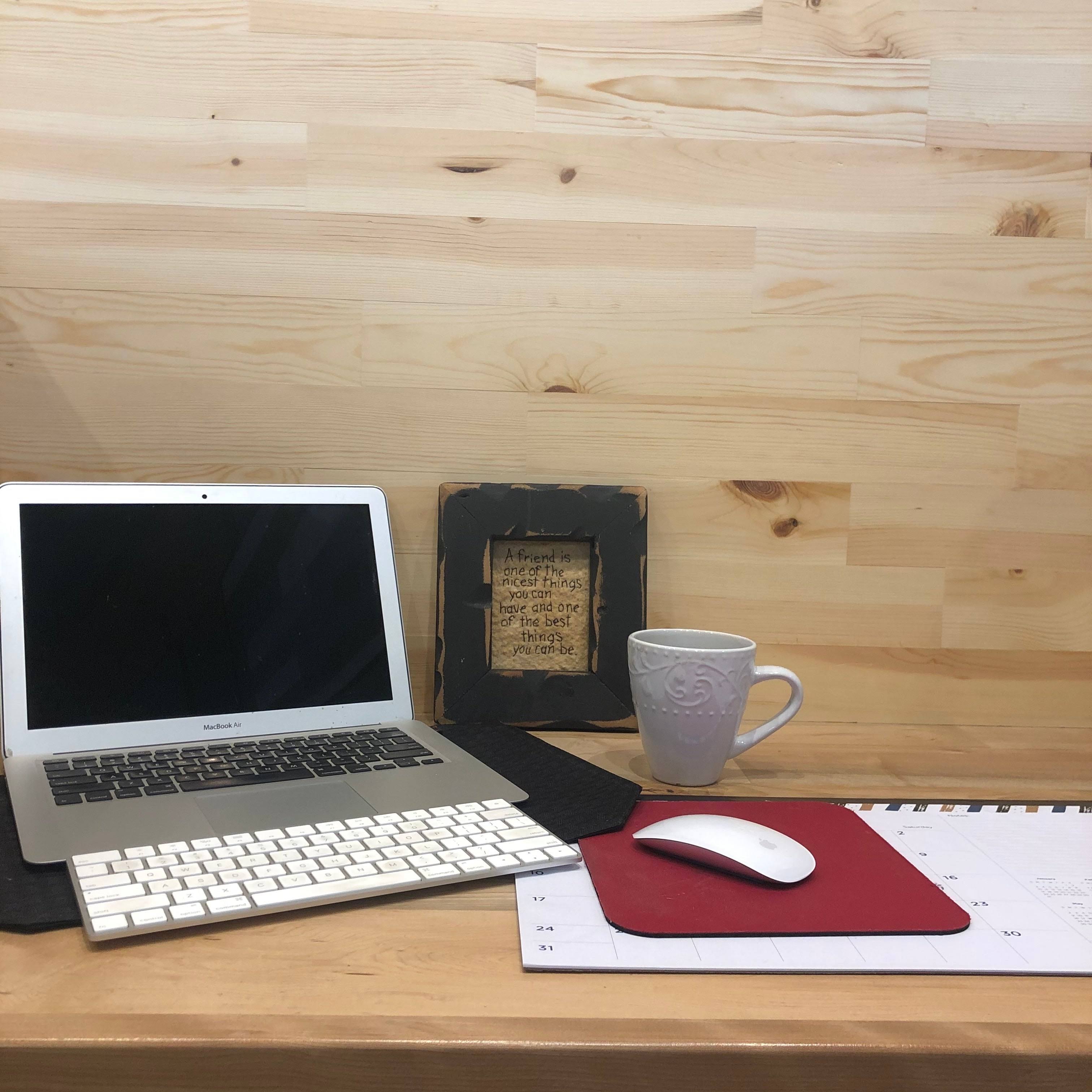 Timberchic Pine Wooden Wall Planks - Simple Peel and Stick Application (3x22 Wide - 20 Sq. ft, Sandstone)