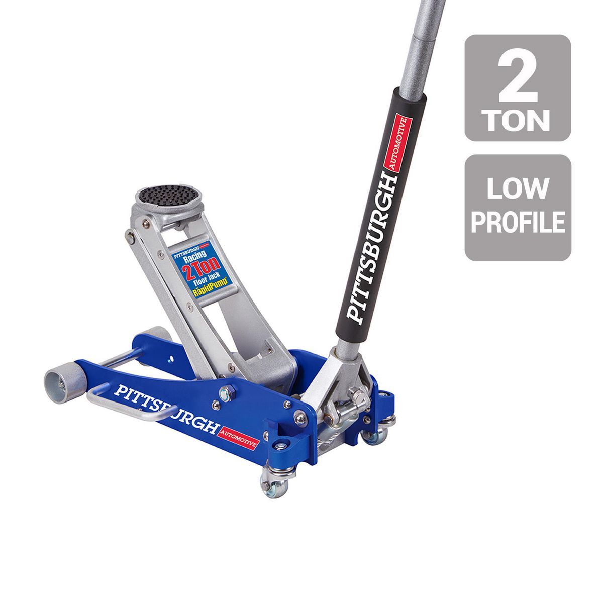 PITTSBURGH 2 Ton Low-Profile Aluminum Racing Floor Jack with RAPID PUMP