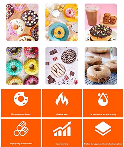 YIYIBYUS 12 Grid Donut Machine Commercial/Domestic Non-Stick Pan Electric Donut Bread Making Machine Mini Donut Machine 2"/ Grid, 110V
