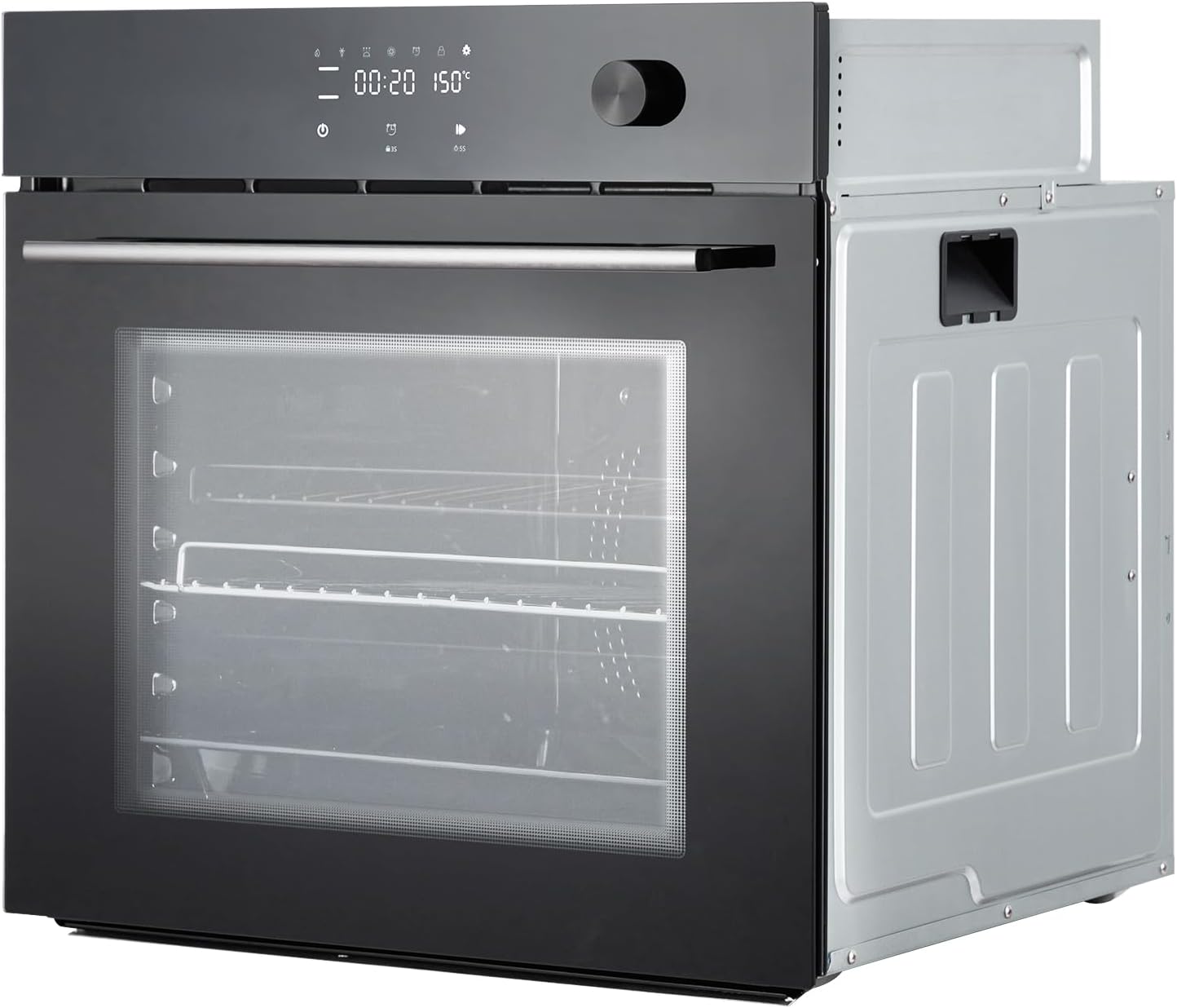 24" 2.5 CF Single Wall Oven, Built-in Convection Ovens with 11 Cooking Modes, 3000W 240V Electric Oven, Stainless Steel, Touch Control, Timer, Safety Lock