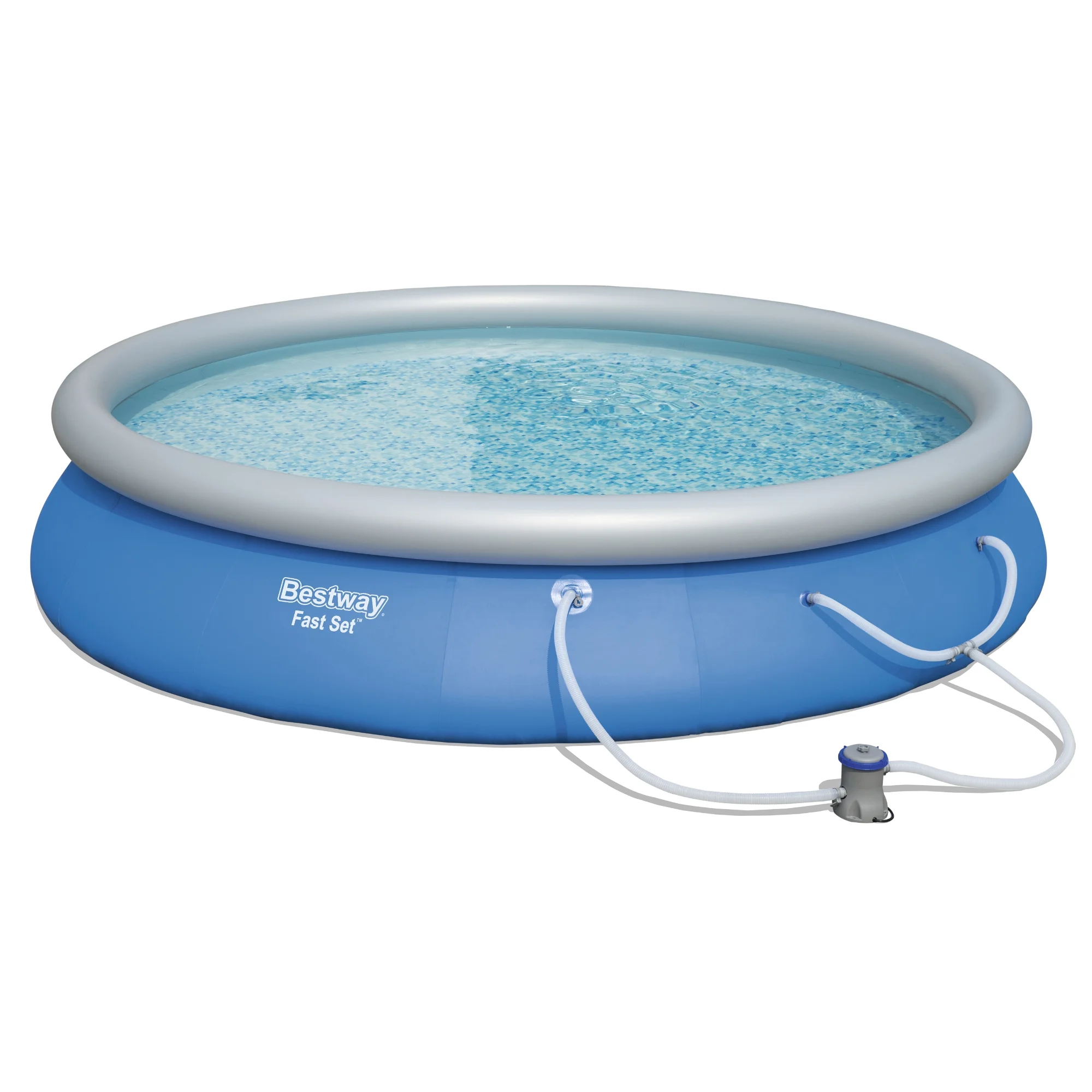 Bestway Fast Set- Round Above Ground Pool Set, 15 ft x 33 in