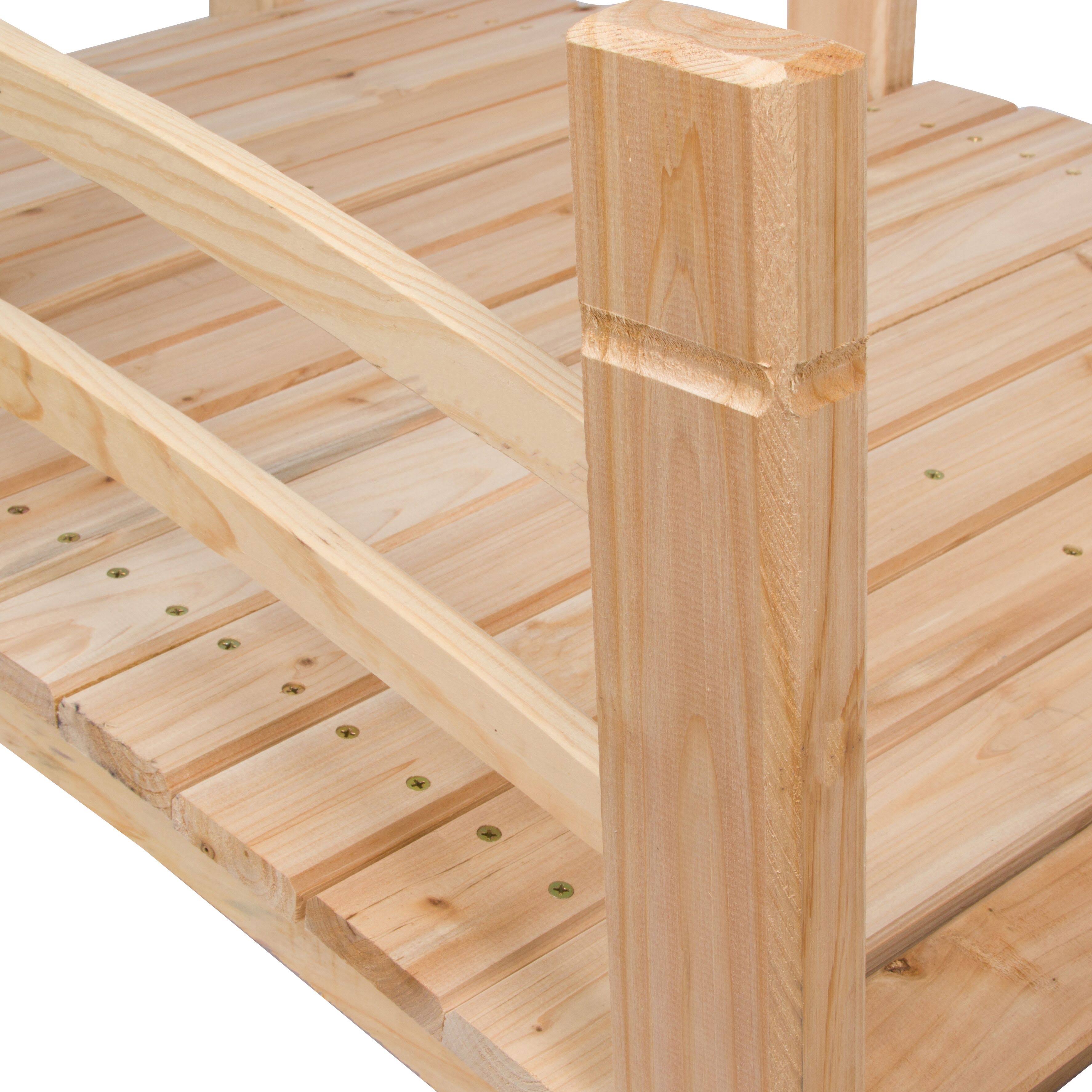 Shine Company 5 ft. Cedar Garden Bridge - Natural