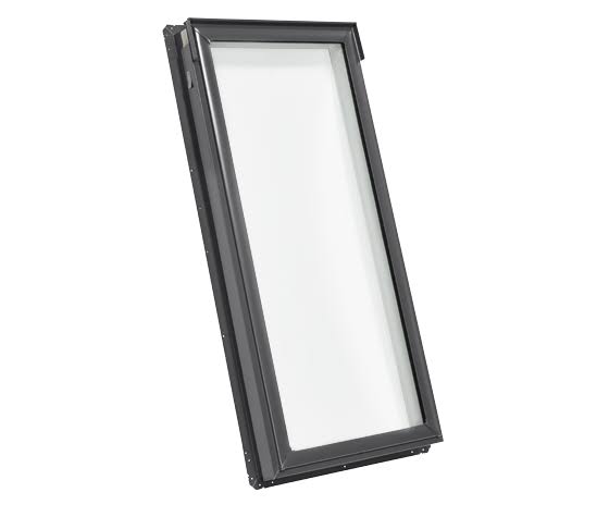 Velux 14-1/2 in. x 45-3/4 in. Fixed Deck Mount Skylight with Laminated Low-E3 Glass u0026 Beige Solar Powered Room Darkening Bli