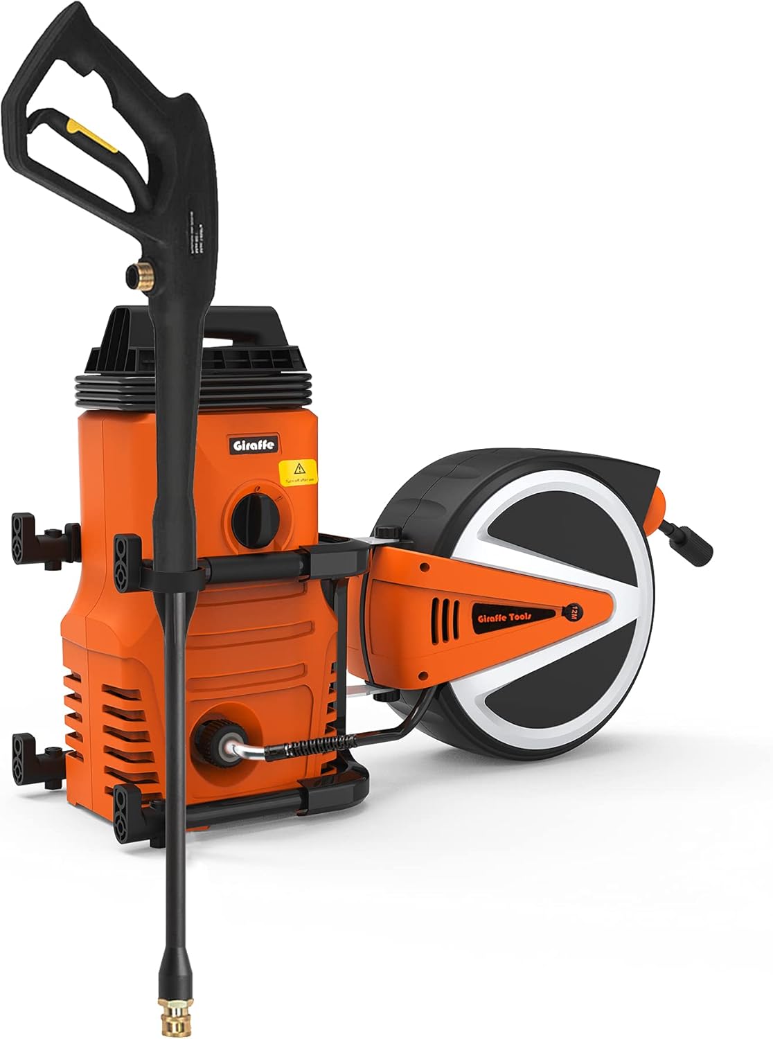 Giraffe 1600PSI Electric Pressure Washer, 1.32GPM Power Washer with 40FT Retractable Pressure Hose with Reel, Leak-Proof Wall Mounted Washing Machine for Home/Patios/Garden/Cars/Driveways