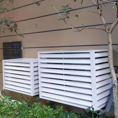 KAXLDHH Outdoor Air Conditioning Cover Aluminum, Privacy Screen Fence Panels, Trash Can Enclosure Flower Stand Ac Fence for Outside Unit, Condenser Protective Cover Pool Equipment Enclosure