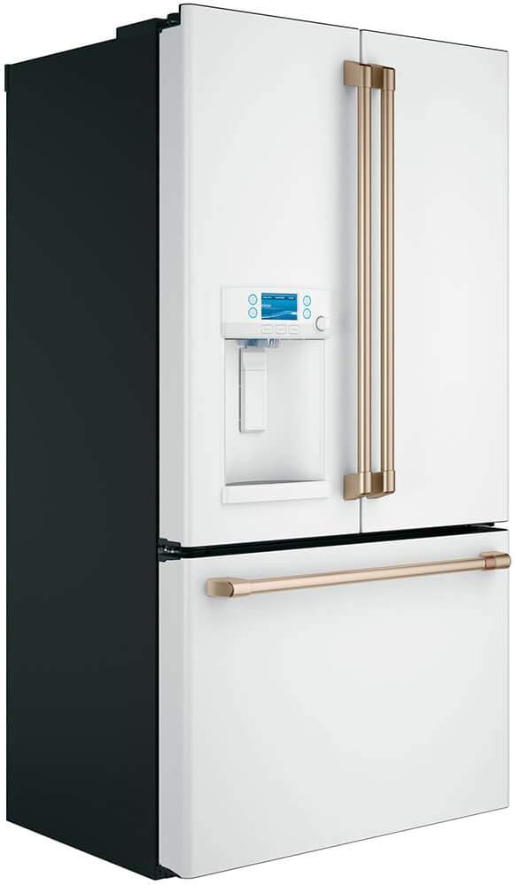 CAFE GE CYE22TP4MW2 Caf0233 22 Cu.Ft. Matte White Counter-Depth French Door Refrigerator
