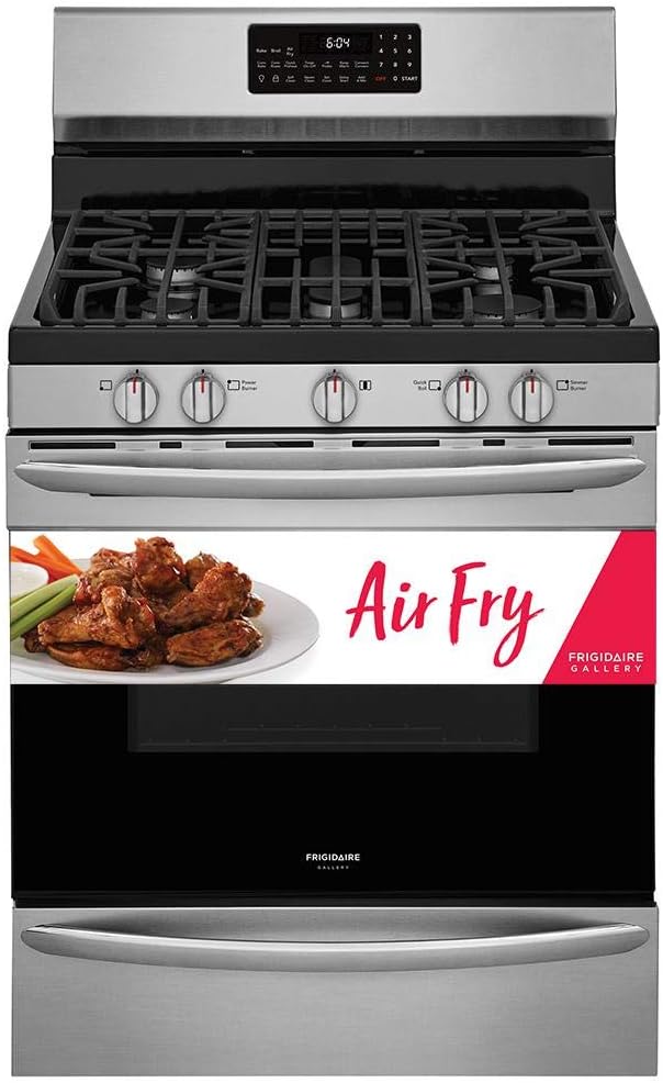 Frigidaire Gallery GCRG3060AF 5 Cu.Ft. Stainless Free-Standing Gas Range with Air Fry