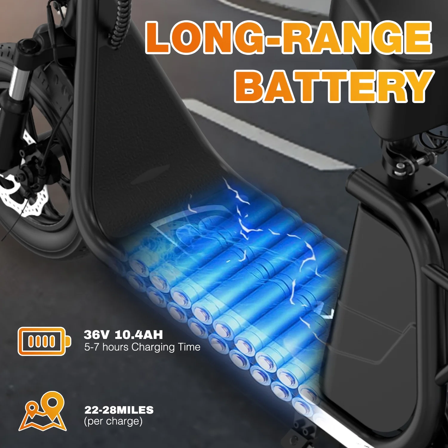 EVERCROSS Electric Scooter with Seat for Adult, 400W Motor up to 22 Miles Range & 18.6Mph, 12" Pneumatic Tire Foldable Scooter with Seat & Carry Basket