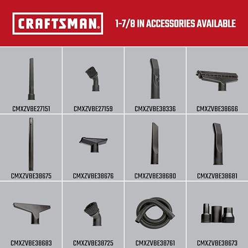 CRAFTSMAN CMXEVBE17040 4 Gallon 5.0 Peak HP Wet/Dry Vac, Portable Shop Vacuum with Attachments