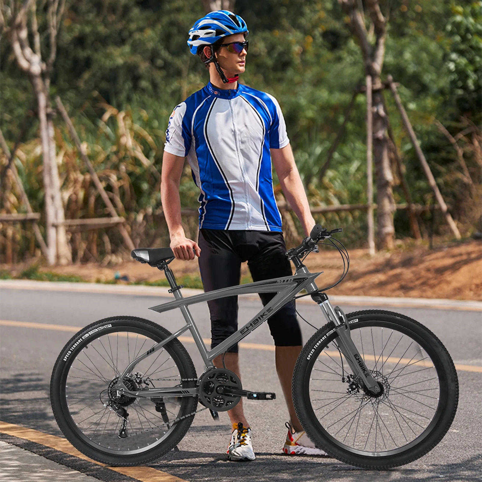 Guzom Adult Mountain Bikes- Mountain Bike 26-inch Outdoor Sports, 21-Speed , Suitable for Men and Women