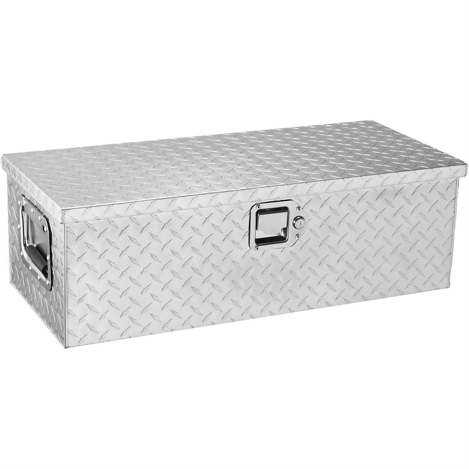 VEVOR Heavy Duty Aluminum Truck Bed Tool Box, Diamond Plate Tool Box with Side Handle and Lock Keys - Shop Hardware Tools Online Store