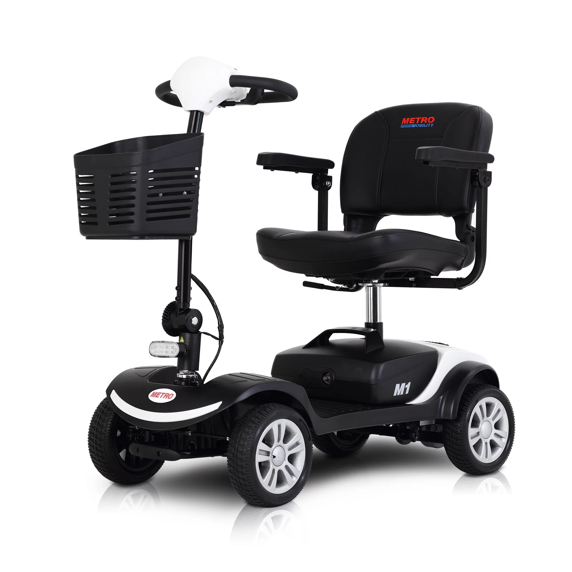 Travel Mobility Scooter, Heavy Duty Electric Scooters with 4 Anti-Tip Wheels, Compact Lightweight Mobility Scooters for Senior Adults Elderly, Foldable Mobility Scooter, Holds 300lbs, Purple