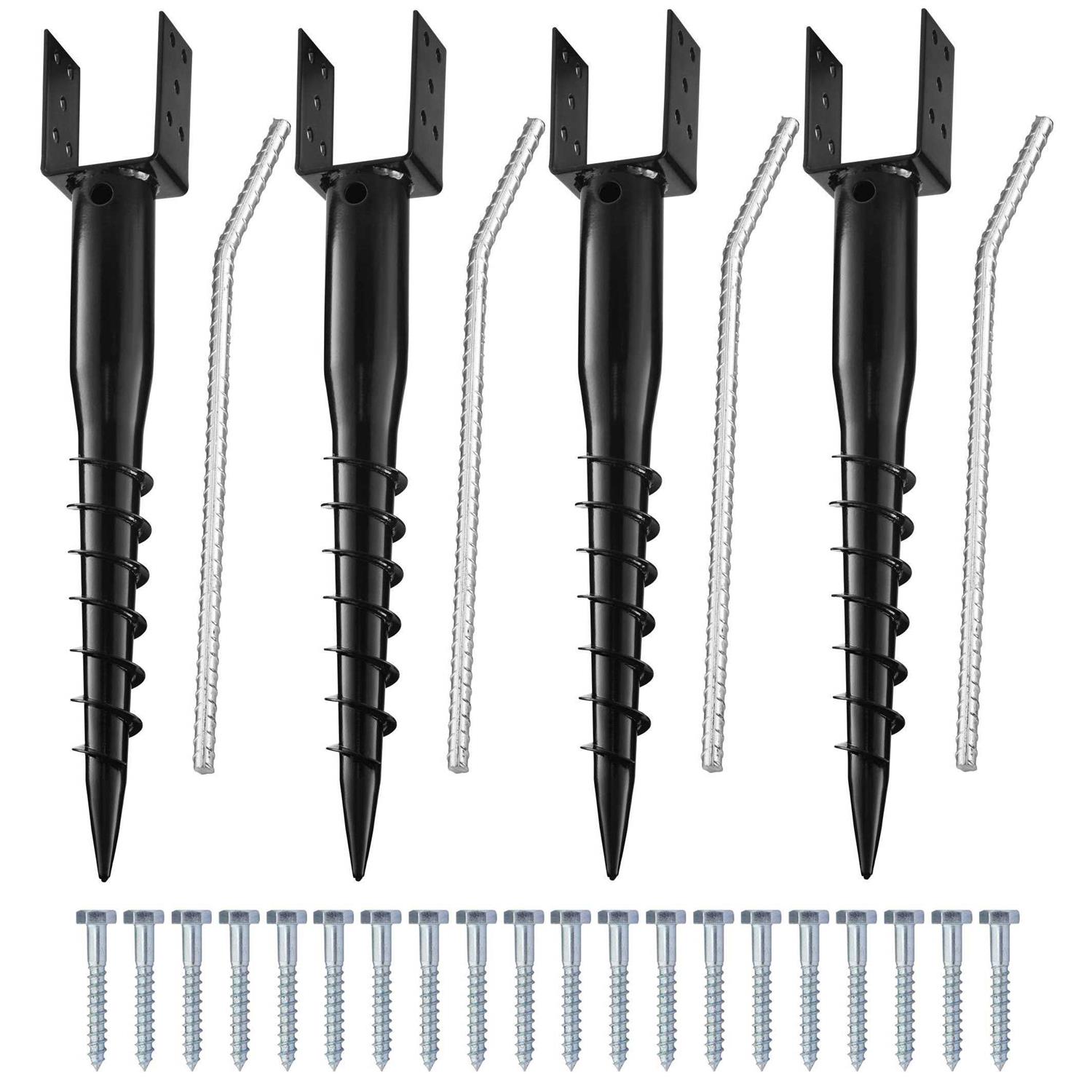 BACAZO Premium No Dig Ground Anchor C DIY Screw in Post Stake C U-Model 27 inch - New 748949 - Shop Hardware Tools Online Store