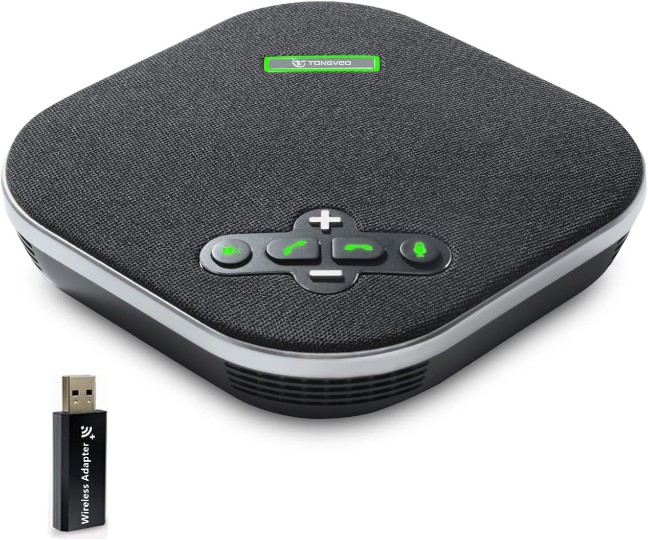 TONGVEO USB Speakerphone Conference Microphone,M3 Conference Speaker Built-in Full Duplex 360°Voice Pickup 4 AI Microphones Noise Cancellation Mics for Video Conference,Gaming,Chatting,Skype…