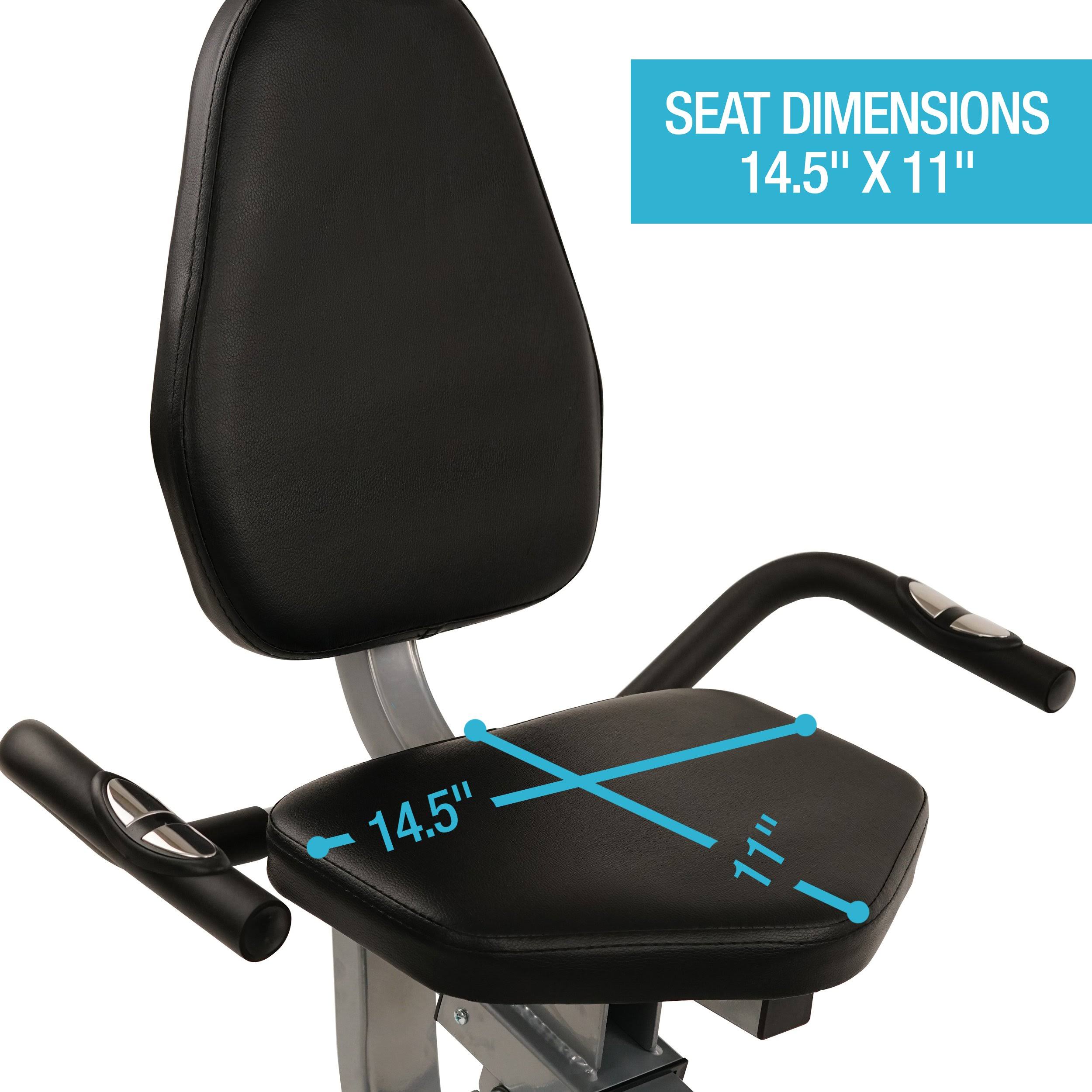 EFITMENT Magnetic Recumbent Bike Exercise Bike with High Weight Capacity, Easy Adjustable Seat, LCD Monitor with Pulse and Phone