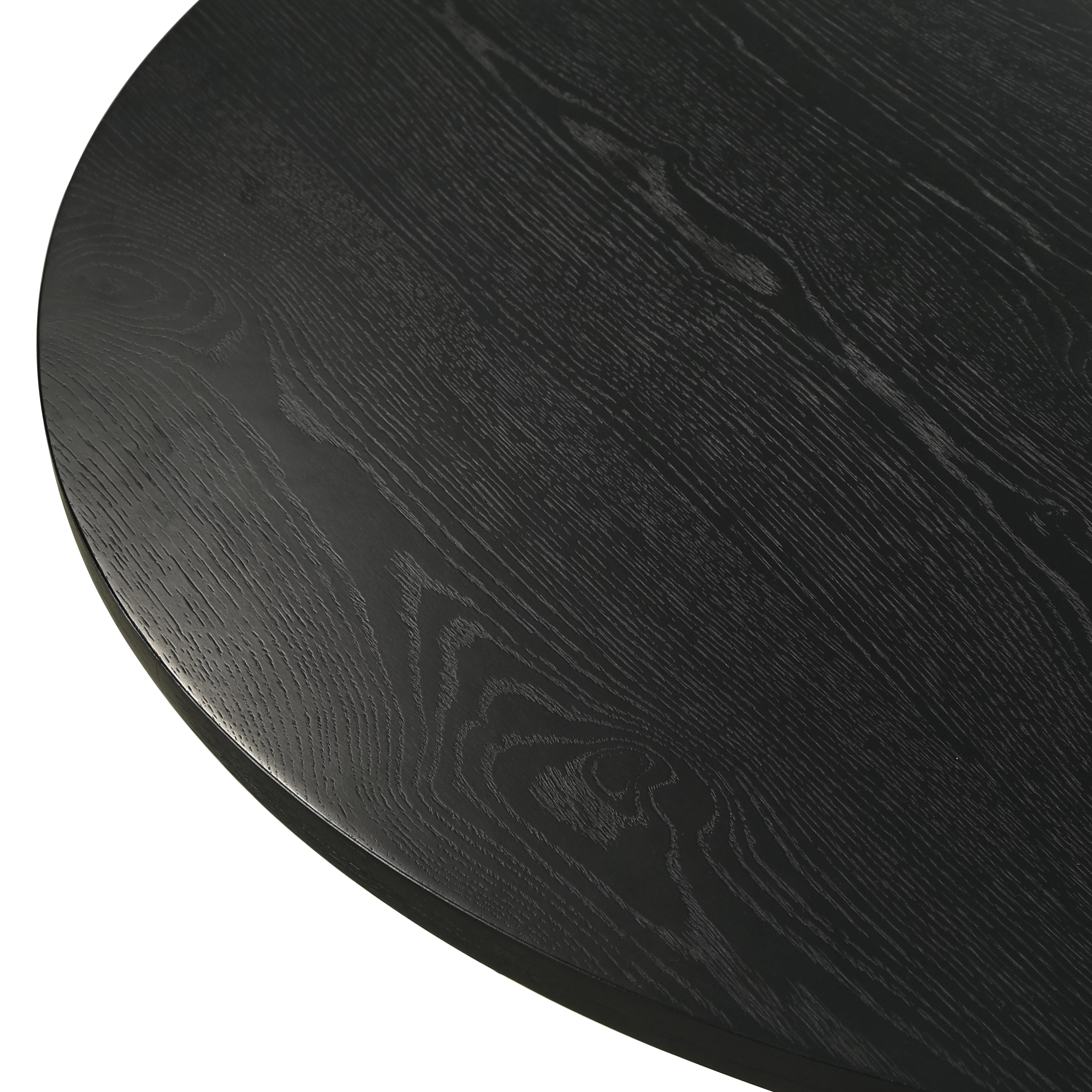 Roundhill Furniture Rocco Contemporary Pedestal Dining Table, Ebony