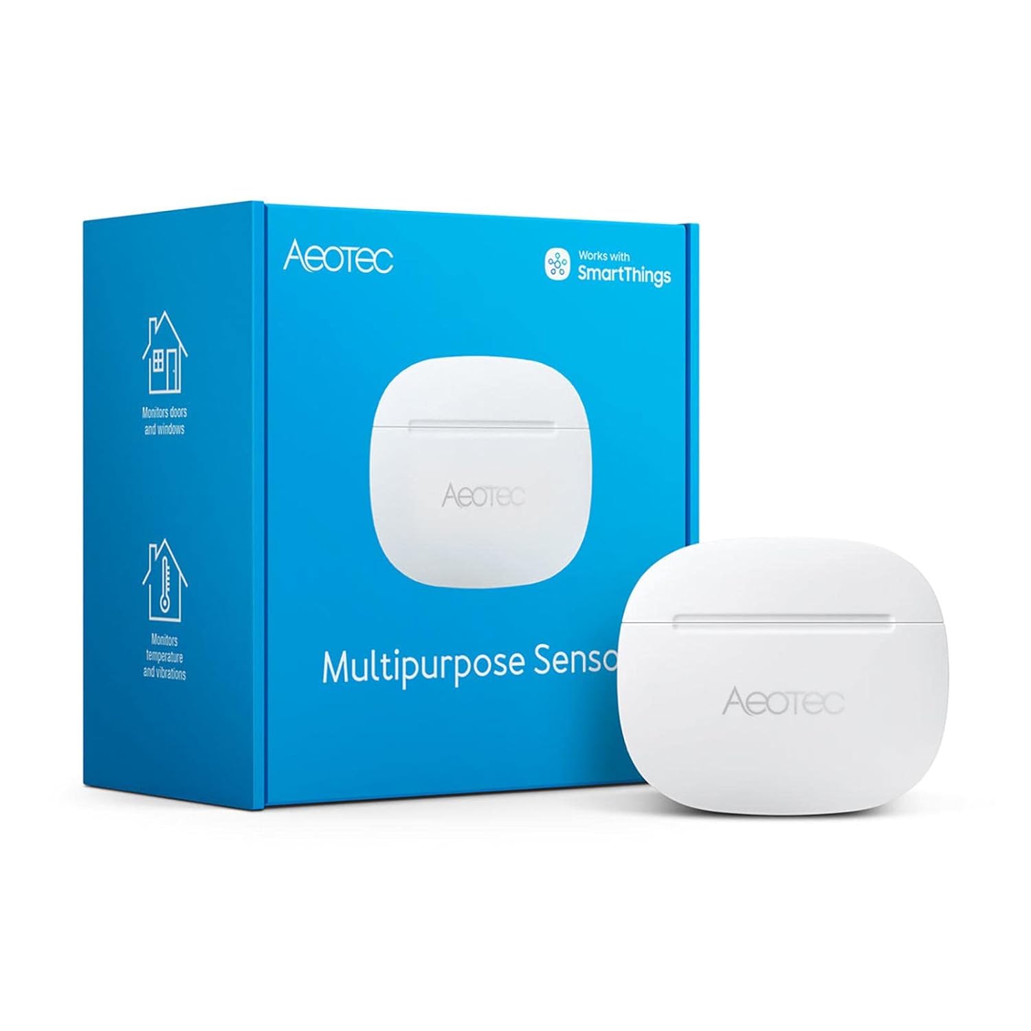 Aeotec SmartThings Multipurpose Sensor - Zigbee - Door and Window Sensor, Temperature Sensor, Perfect with Aeotec Smart Home Hub