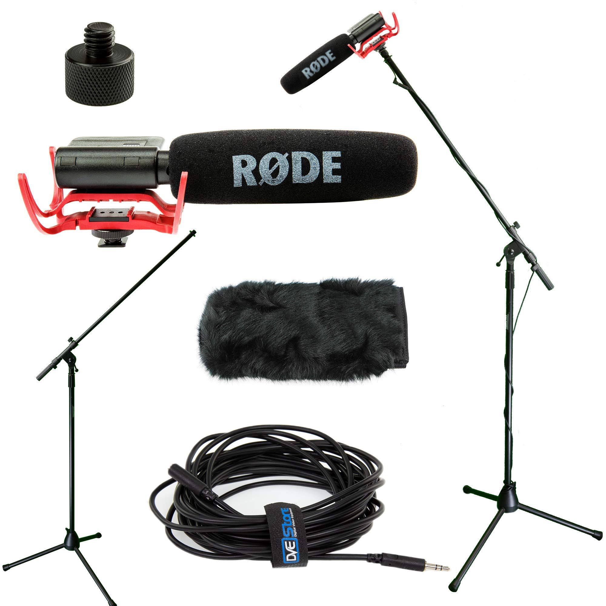 Rode VideoMic Studio Boom Kit with windmuff- VM, windmuff, Boom Stand, Adapter, 25& Cable