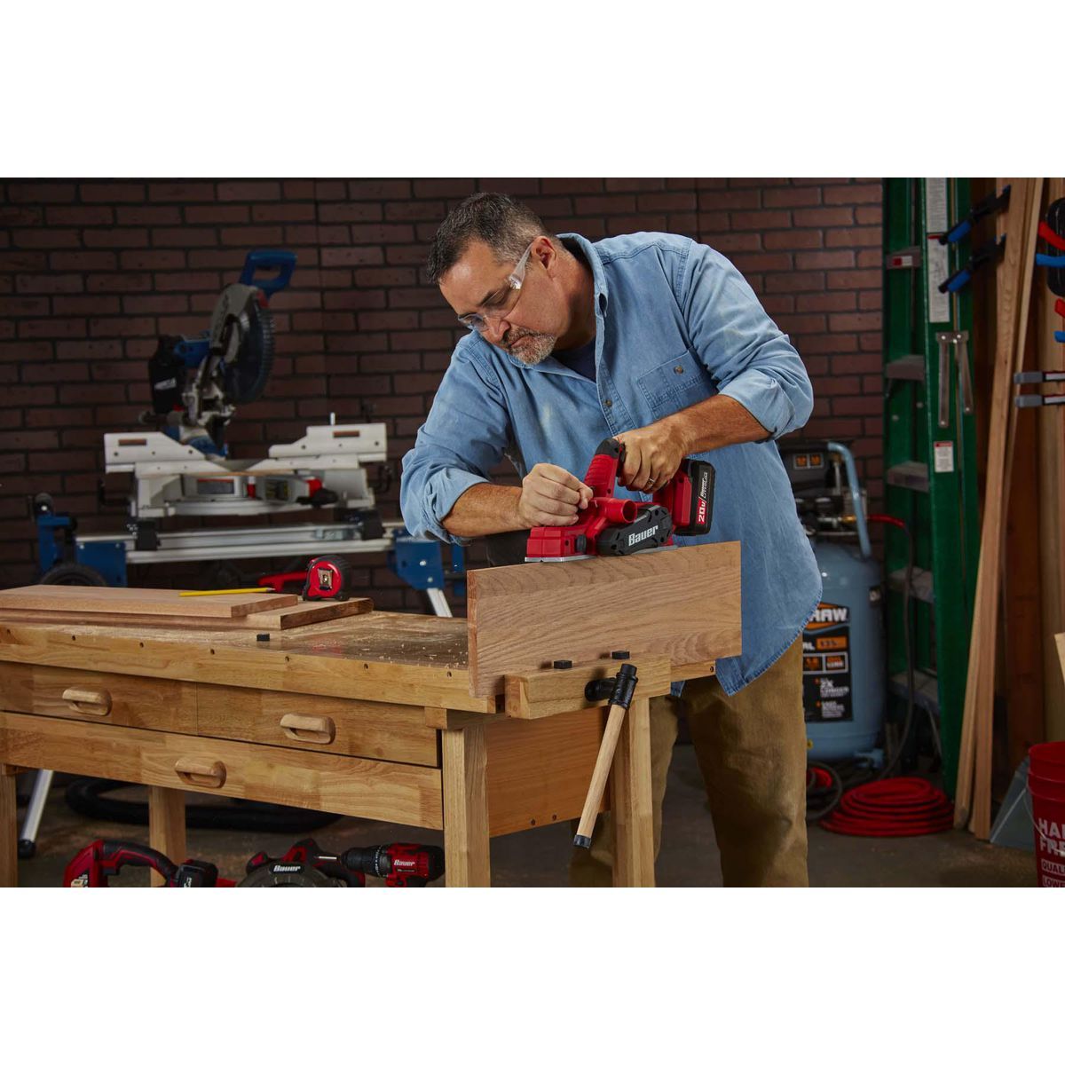 YUKON 60 in., 3-Drawer Hardwood Workbench