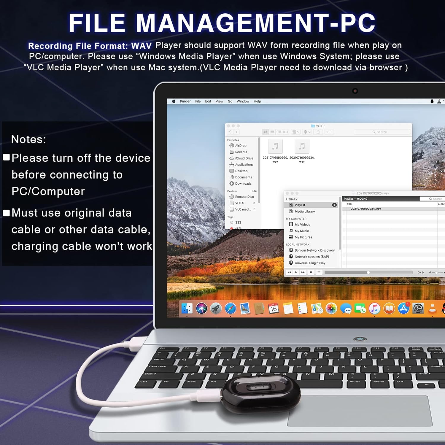 Binrrio Magnetic Voice Activated Recorder Mini Voice Recorder Recording Device, 100 Hours Battery Time 192 Hours Recording Capacity Pack of 2