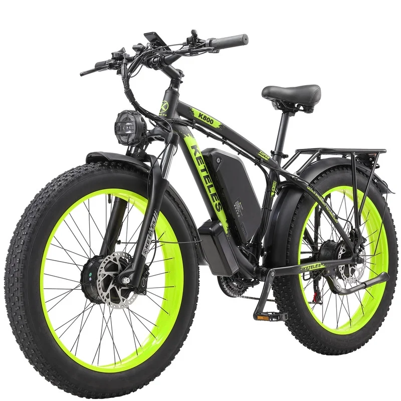 KETELES Electric Bike for Adults Ebike 2000W Adult E Bike Mountain Bicycle 48V 23AH Removable Battery 26" Fat Tire Commuter Electric Bike - Curated Treasures Market