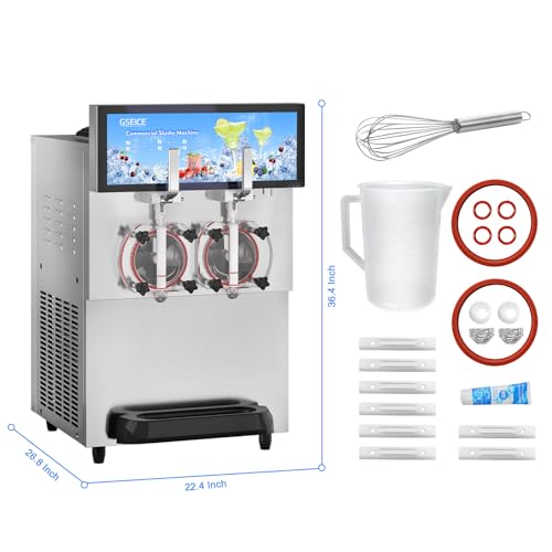 GSEICE Commercial Slushy Machine, Margarita Machine for Slush, Frozen Margarita, Slushy Maker Machine for Restaurants, Bars, Pool Parties