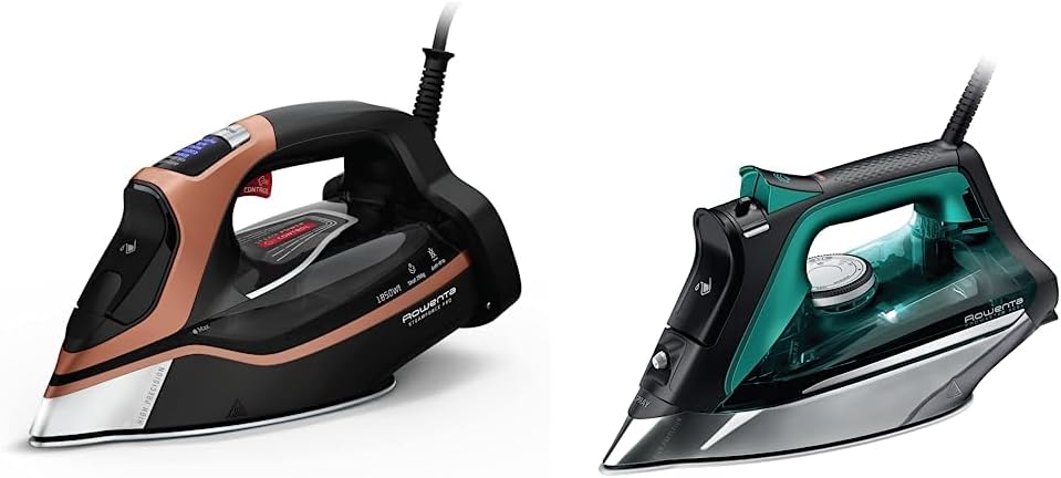 Rowenta Steam Force Pro Stainless Steel Soleplate Steam Iron (DW9540) and Rowenta Pro Master Stainless Steel Soleplate Steam Iron (DW8360)
