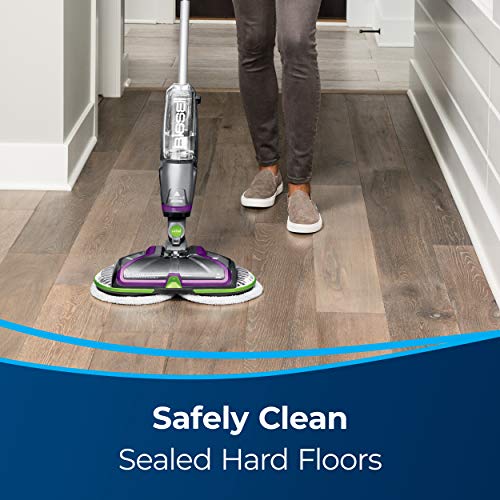 BISSELL® Spinwave Cordless Pet Hard Floor Spin Mop Cleaner 18V with washable mop pads for sealed hard floors, 23157