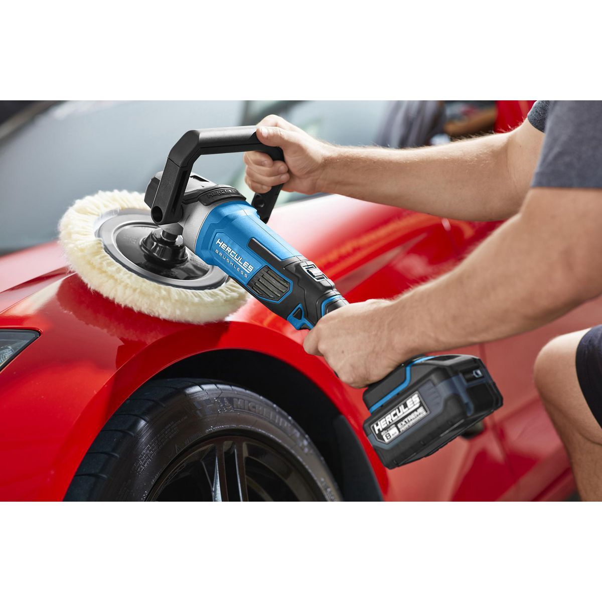 HERCULES 20V Brushless Cordless, 7 in. Variable-Speed Rotary Polisher/Sander - Tool Only