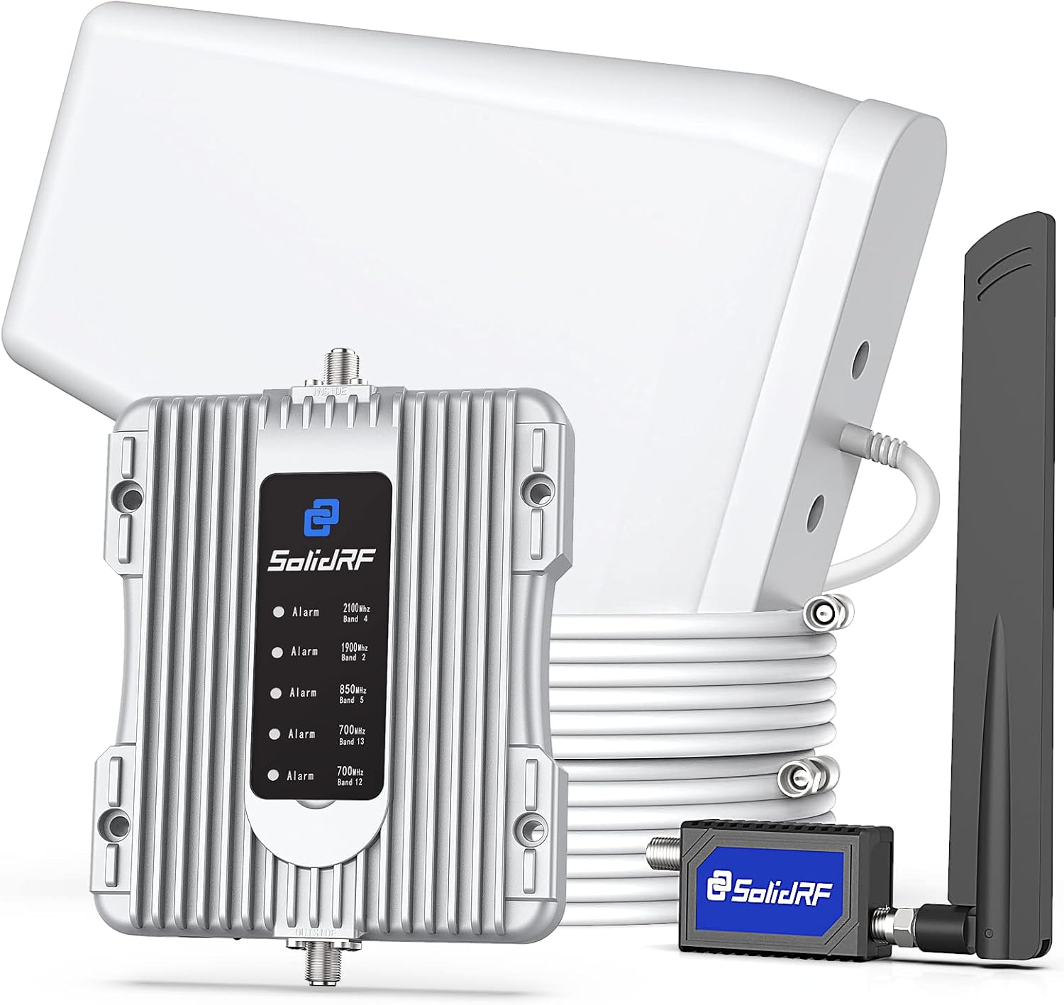 SolidRF Cell Phone Signal Booster for Home, Convenience Store, Apartment, Workshop | Up to 3,000 sq ft Compatible for All U.S. Carriers