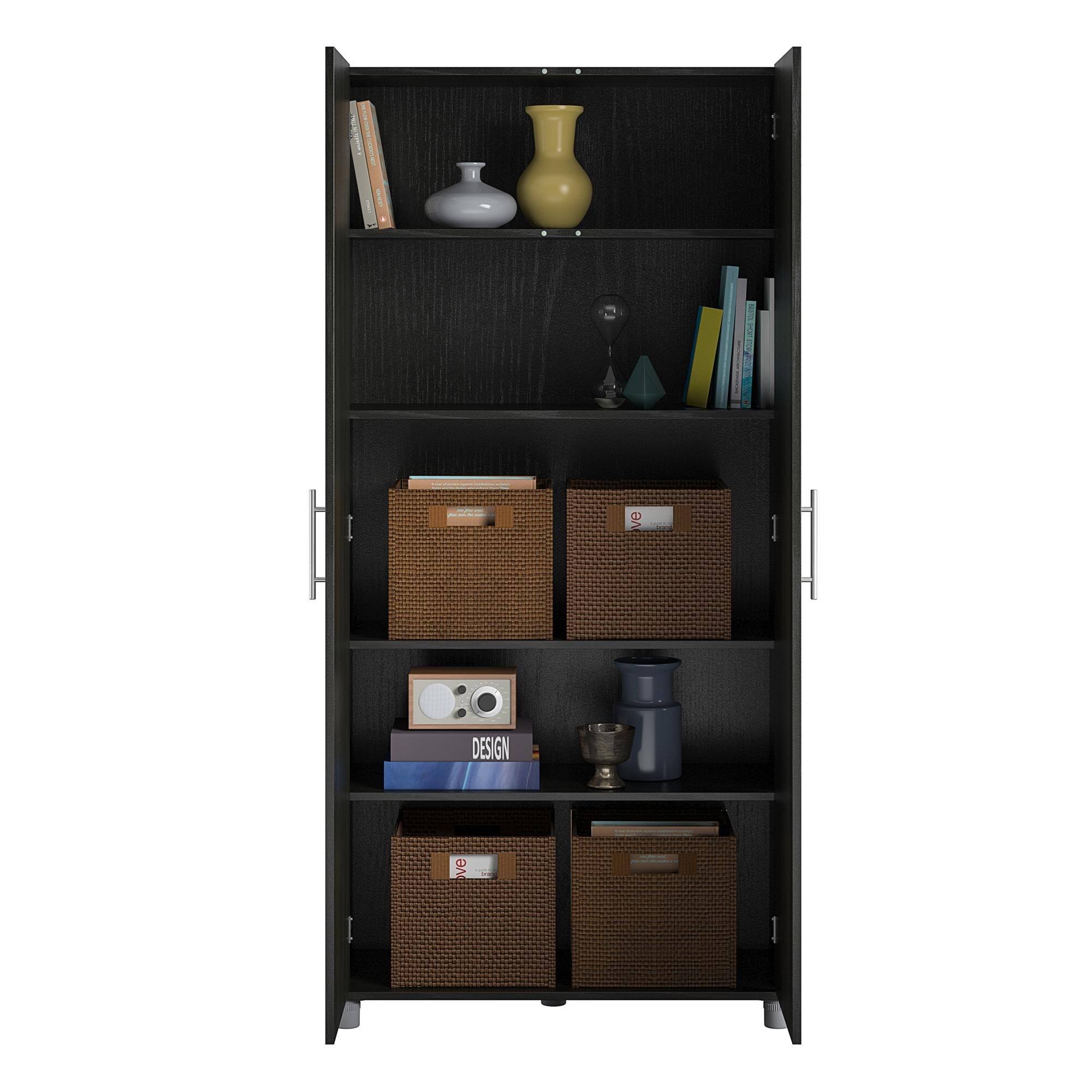 SystemBuild Tamara 36 inch Utility Storage Cabinet - Ivory Oak DO97214