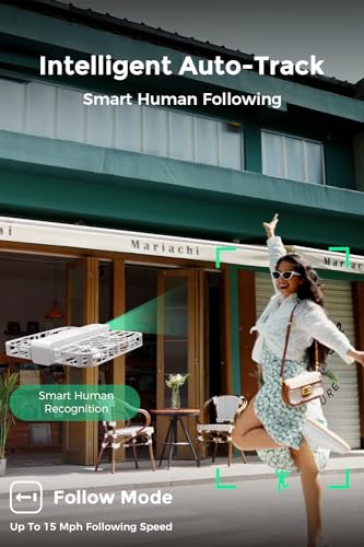 HOVERAir X1 Self-Flying Camera, Pocket-Sized Drone HDR Video Capture, Palm Takeoff, Intelligent Flight Paths, Follow-Me Mode, Foldable Action Camera with Hands-Free Control