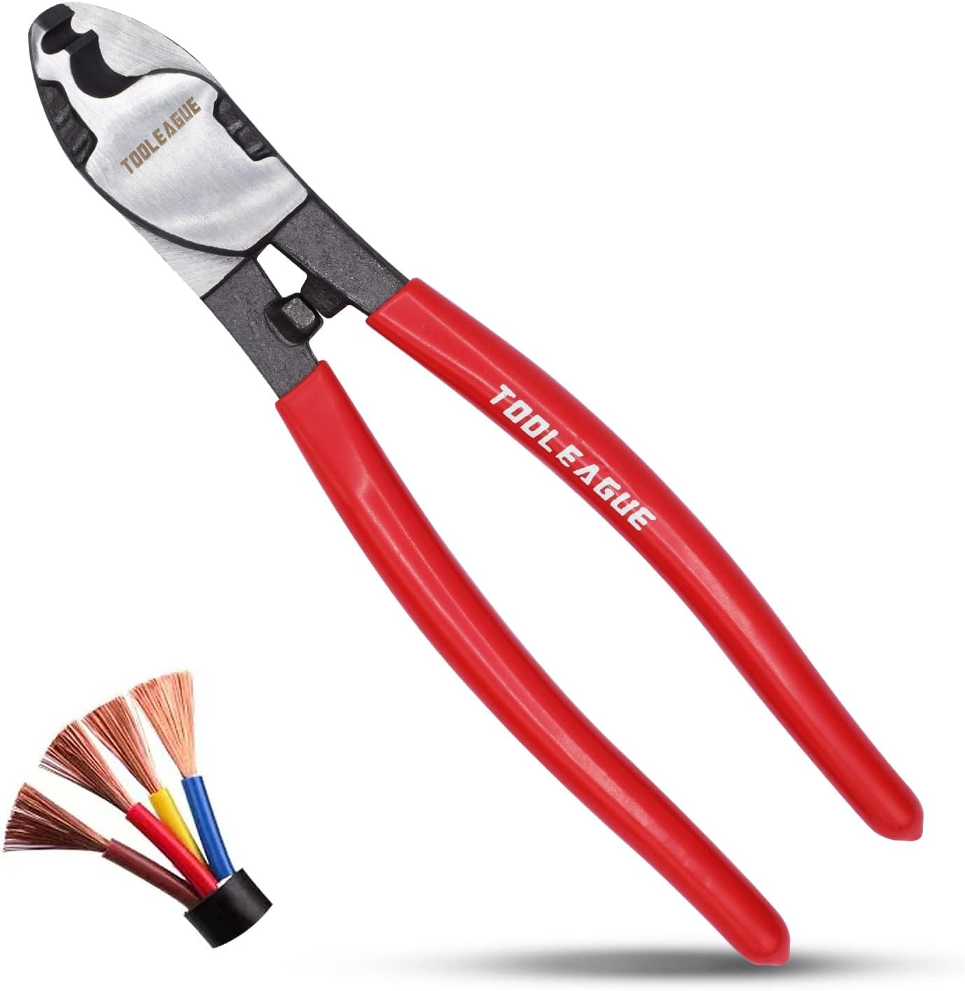 TOOLEAGUE 10 inches Cable Cutter,Heavy Duty Cable Cutting, High Leverage Cutter for Aluminum, Copper, Wire, Communications Cable