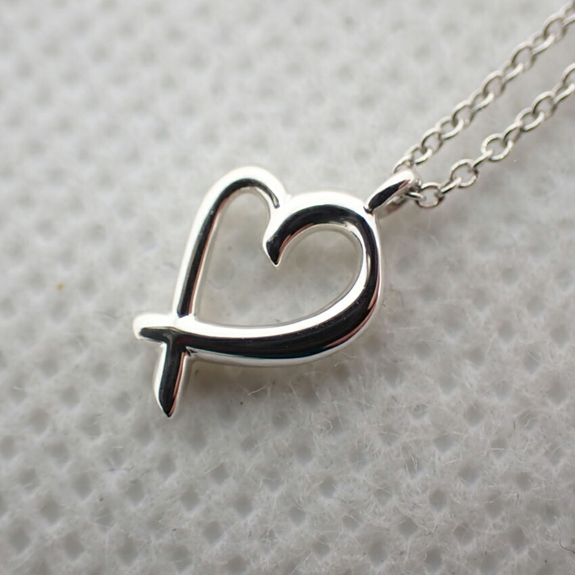 Pre-Owned TIFFANY 925 Loving Heart Pendant Necklace (Good)