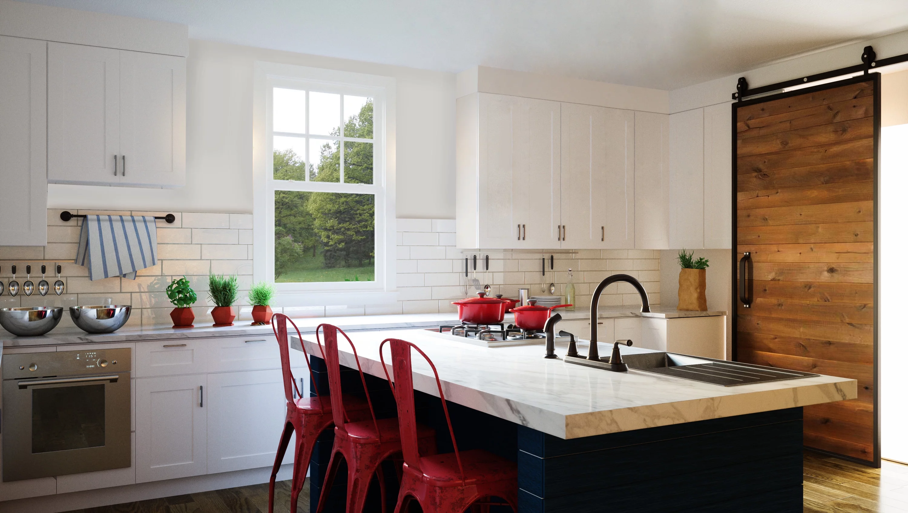 Design House 561407 Brookings Unassembled Shaker Base Kitchen Cabinet 36x34.5x24, White