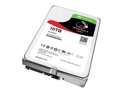 Seagate IronWolf ST10000VN0004 - Hard drive - 10 TB - internal - 3.5x22 - SATA 6Gb/s - 7200 rpm - buffer: 256 MB