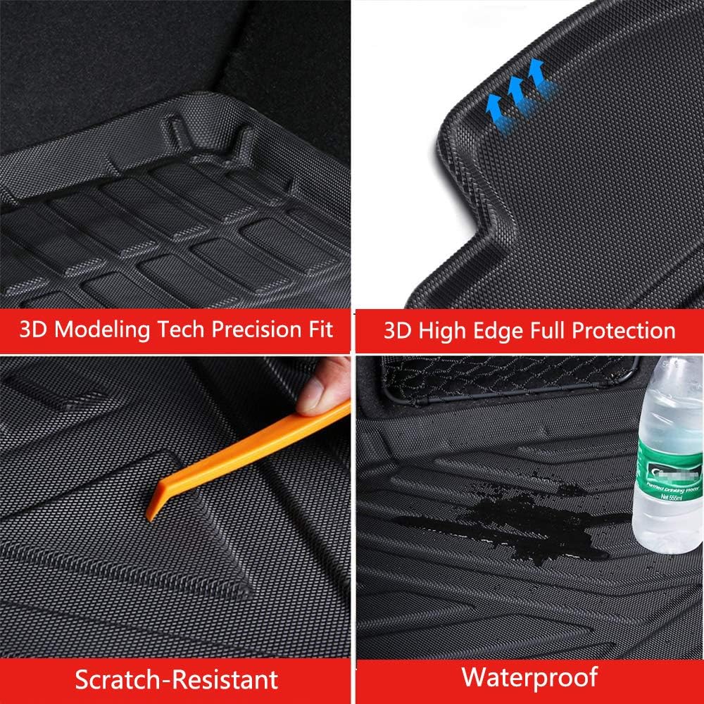 Escape Cargo Liners - All Weather Rear Trunk Tray Cargo Mats Protector Custom Fit for Ford Escape, 3D Tech Waterproof Durable Odorless Flexible TPO Accessories, Compatible with Escape 2020-2021 2022