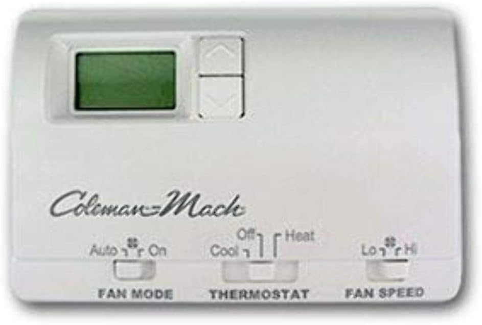 Coleman-Mach 6636-3441 Two Stage Digital Thermostat, Wall Mount - A/C & Gas Furnace, White
