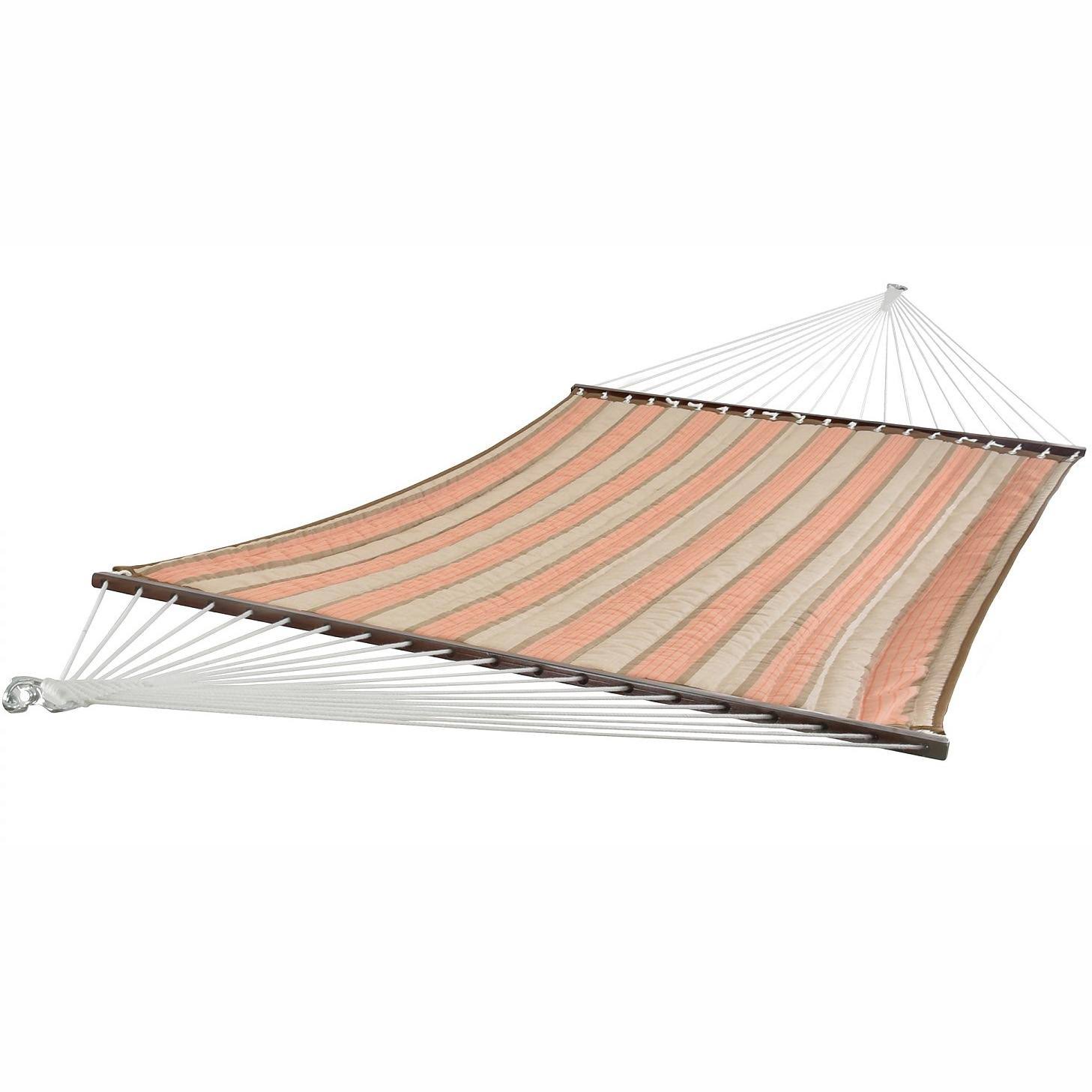 Vivere Double Sunbrella Quilted Hammock in Cameo