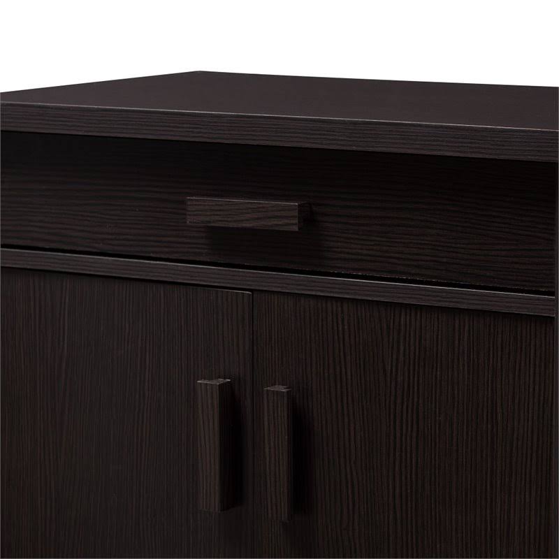 Baxton Studio Bienna Shoe Cabinet in Wenge Brown - 146-21003-8267-CMYX