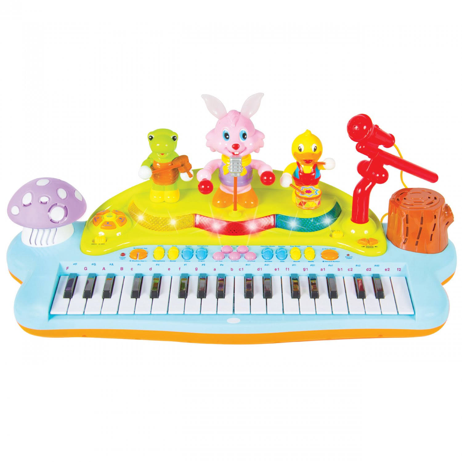 BestChoiceproducts Kids Musical Electronic Keyboard Piano Organ Microphone, Stool, Teaching Light Up Keys