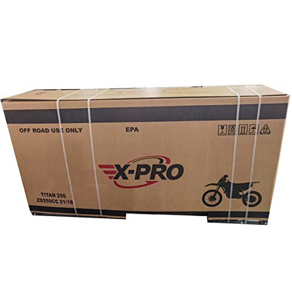 X-Pro Brand New Titian 250cc Gas Pit Dirt Bike, 5-Speed Manual Transmission, Electric/Kick Start!