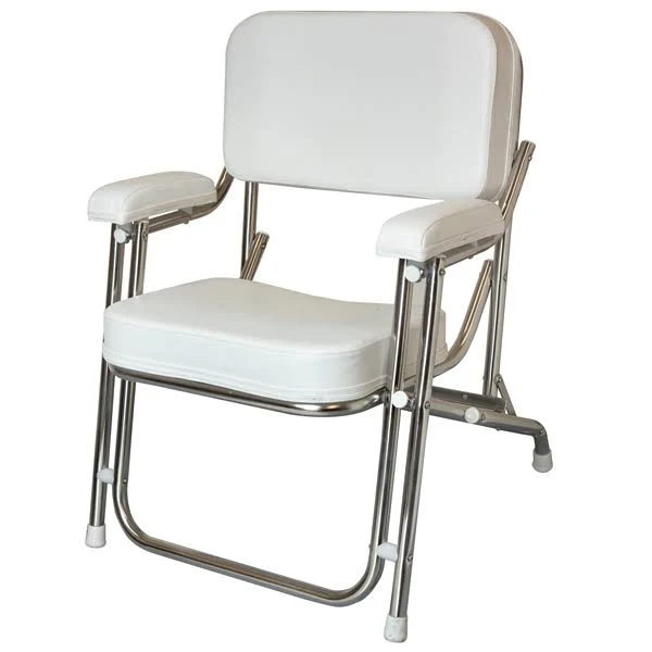 West Marine Kingfish II Stainless Steel Folding Deck Chair