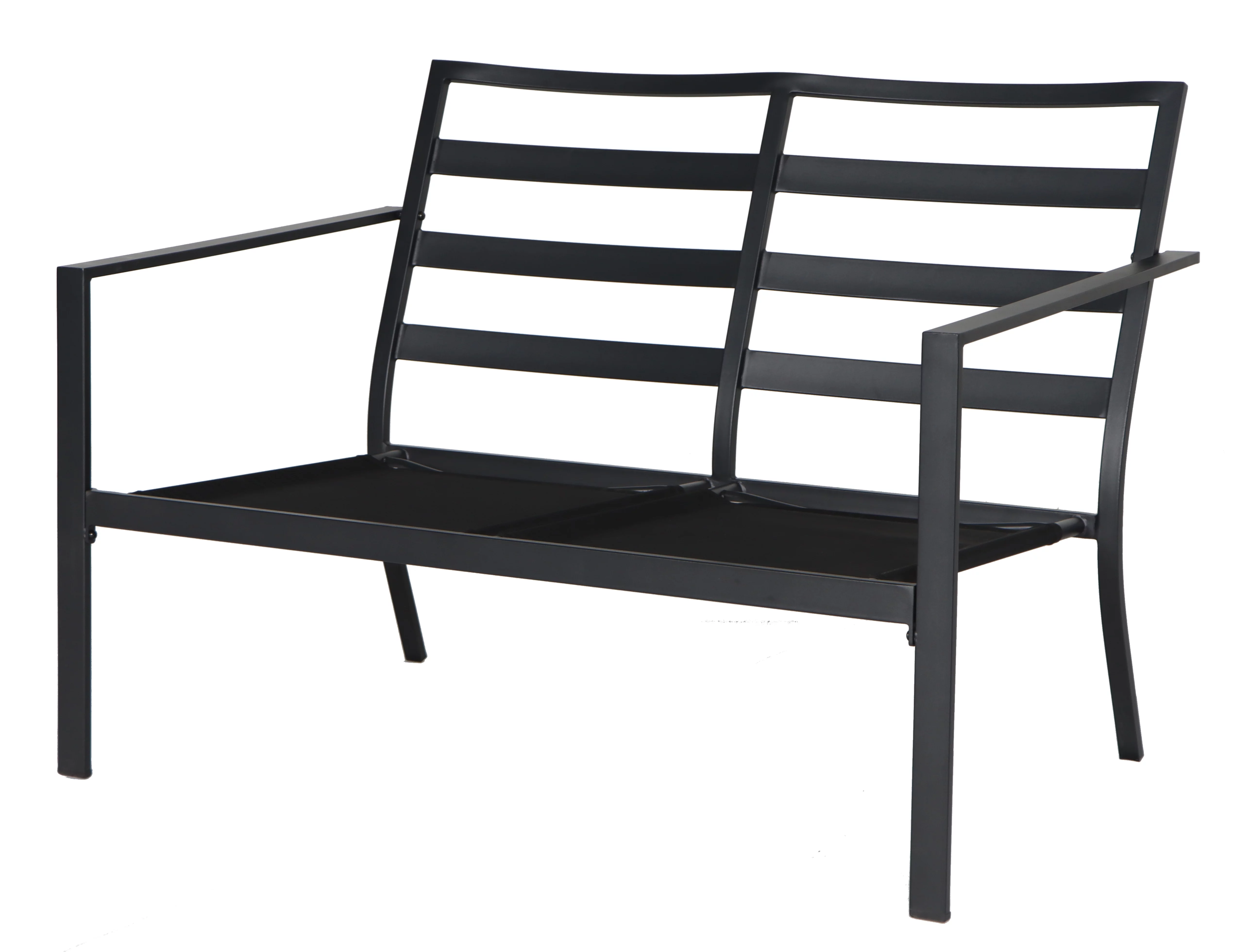 Mainstays Stanton 4-Piece Steel Outdoor Patio Conversation Set, Red